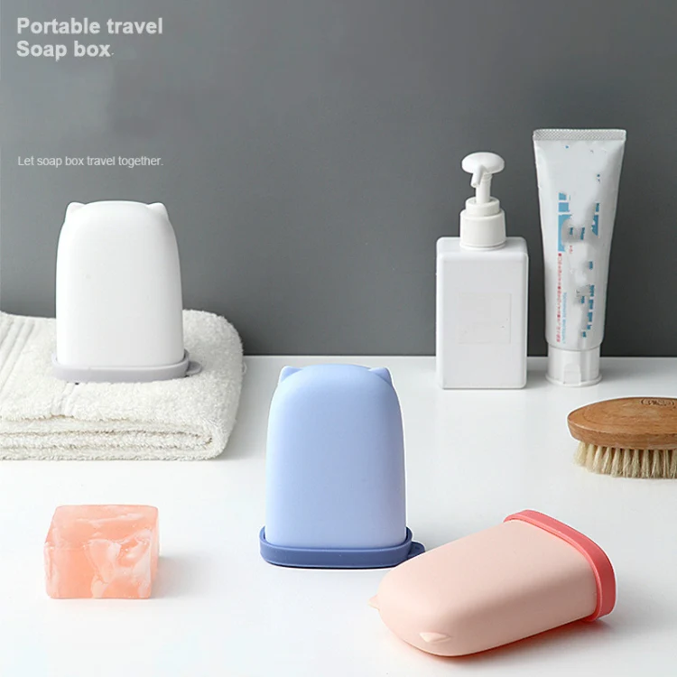 Portable Soap Box Sealed & Leak-proof Travel Products Personal Care Essential(Pink) - Image 4