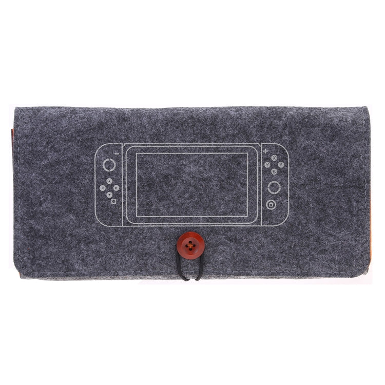 Portable Soft Felt Handbag Storage Protective Bag for Nintendo Switch(Dark Gray) - Image 2