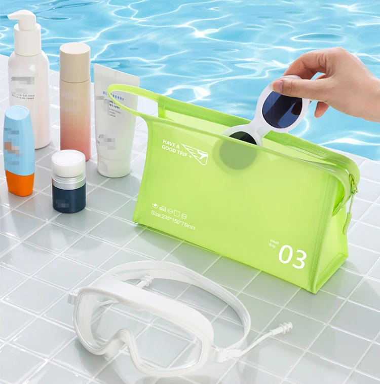 Portable Waterproof PVC Toiletry Bag Cosmetic Storage Bag Travel Clutch(Light Blue) - Image 7
