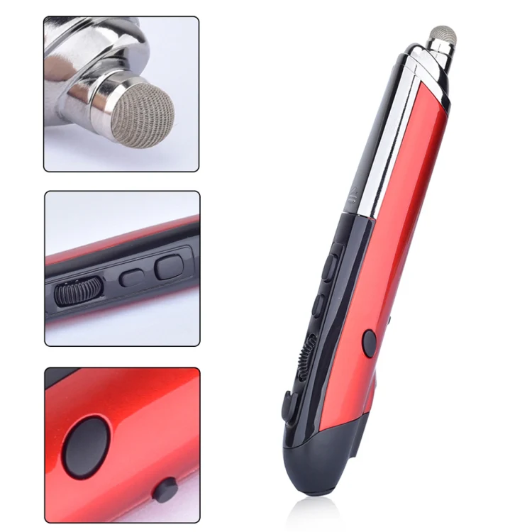 PR-08 Multifunctional Wireless Bluetooth Pen Mouse Capacitive Pen Mouse(Red) - Image 2