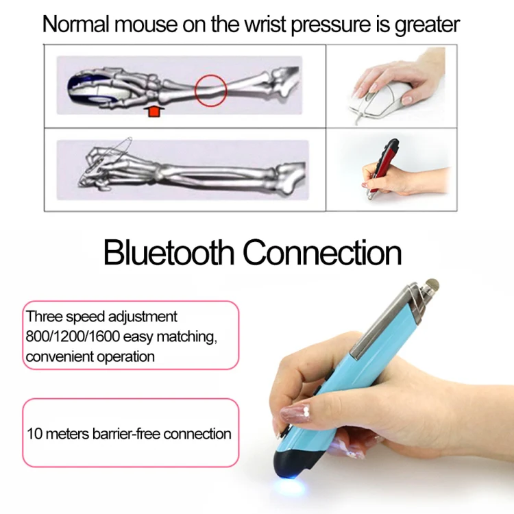 PR-08 Multifunctional Wireless Bluetooth Pen Mouse Capacitive Pen Mouse(White) - Image 5