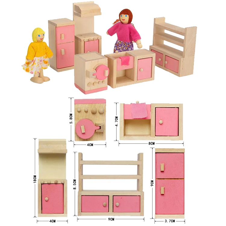 Pretend Play Mini Simulation Children Small Furniture Doll House Toy(Kitchen) - Image 2