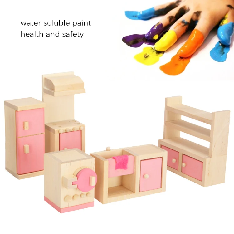 Pretend Play Mini Simulation Children Small Furniture Doll House Toy(Restaurant) - Image 4