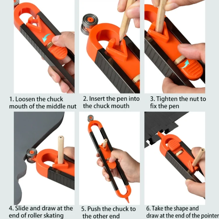 Profile Scribing Ruler Contour Gauge With Lock - Image 7