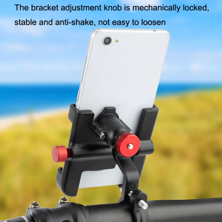 PROMEND SJJ-297 Aluminum Alloy Rotation Adjustable Bicycle Mobile Phone Bracket(Black) - Image 6