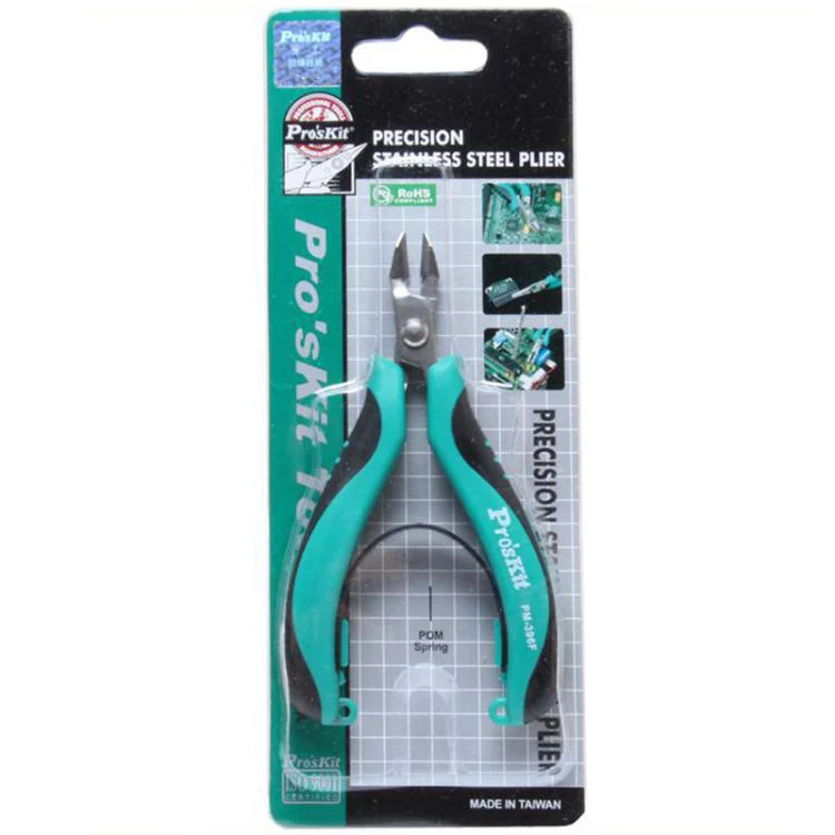 ProsKit PM-396 Stainless Steel Diagonal Pliers Precision Electronic Side Cutting Pliers(Green) - Image 7