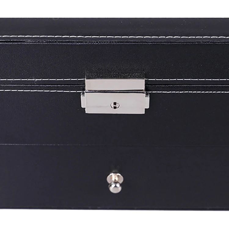 PU Leather Double-Layer Glasses Case Sunglasses Storage Display Box - Image 4