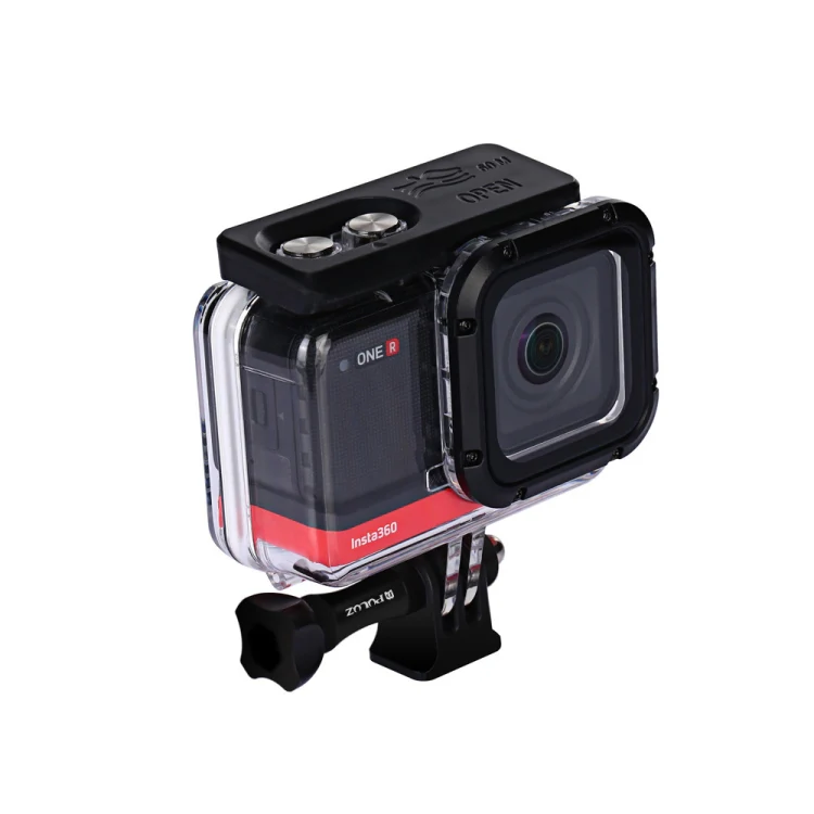 PULUZ 60m Underwater Depth Diving Case Waterproof Camera Housing for Insta360 ONE R 4K Wide-angle Edition(Transparent) - Image 4