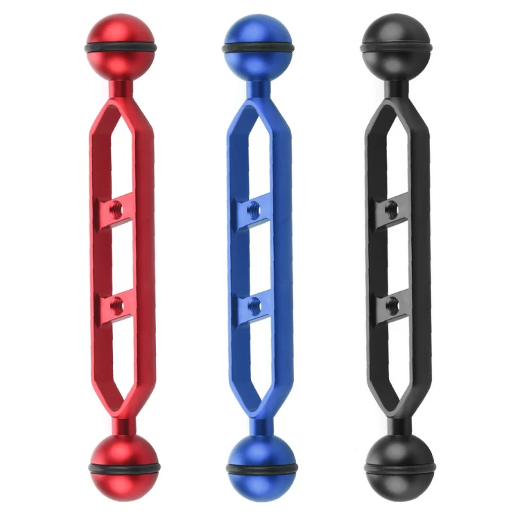 PULUZ 7.0 inch 17.7cm Aluminum Alloy Dual Balls Arm, Ball Diameter: 25mm(Red) - Image 6