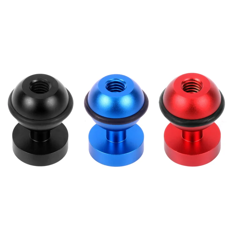 PULUZ CNC Aluminum Ball Head Adapter Mount for GoPro, Insta360, DJI and Other Action Cameras, Diameter: 2.5cm(Red) - Image 6