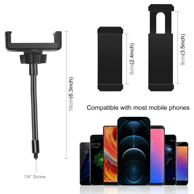 PULUZ Flexible Clip Mount Holder with Clamping Base(Black) - Image 4