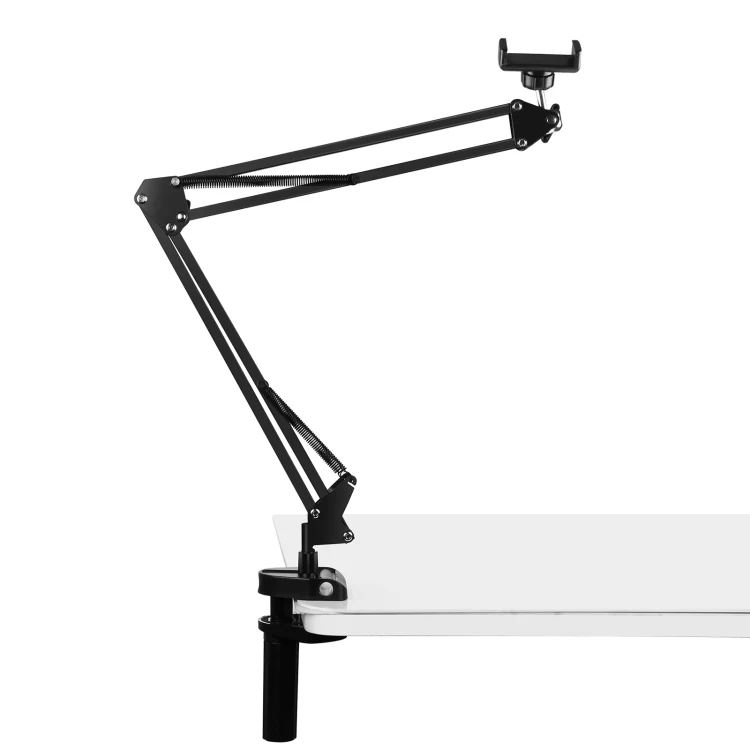 PULUZ Live Broadcast Desktop Articulating Arm Holder with Phone Clamp (Black) - Image 2