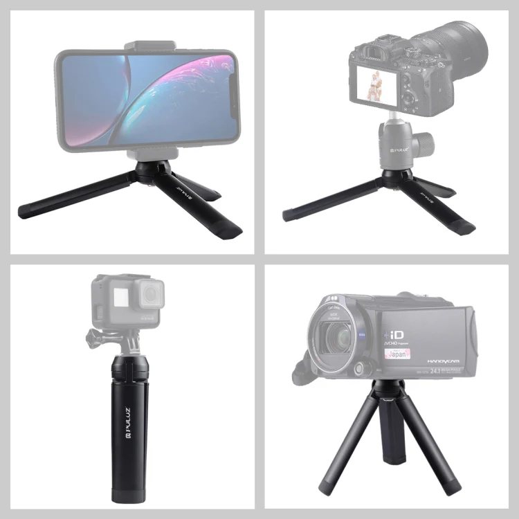 PULUZ Mini Pocket Metal Desktop Tripod Mount with 1/4 inch Screw for DSLR & Digital Cameras, Load: 10kg - Image 5