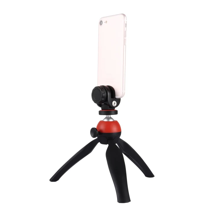 PULUZ Pocket Mini Tripod Mount with 360 Degree Ball Head & Phone Clamp for Smartphones(Red) - Image 6