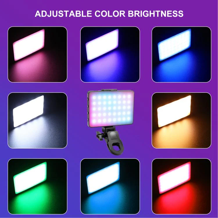 PULUZ Thin Pocket 94 LEDs RGB Full Color Beauty Fill Light Handheld Photography LED Light (Black) - Image 7