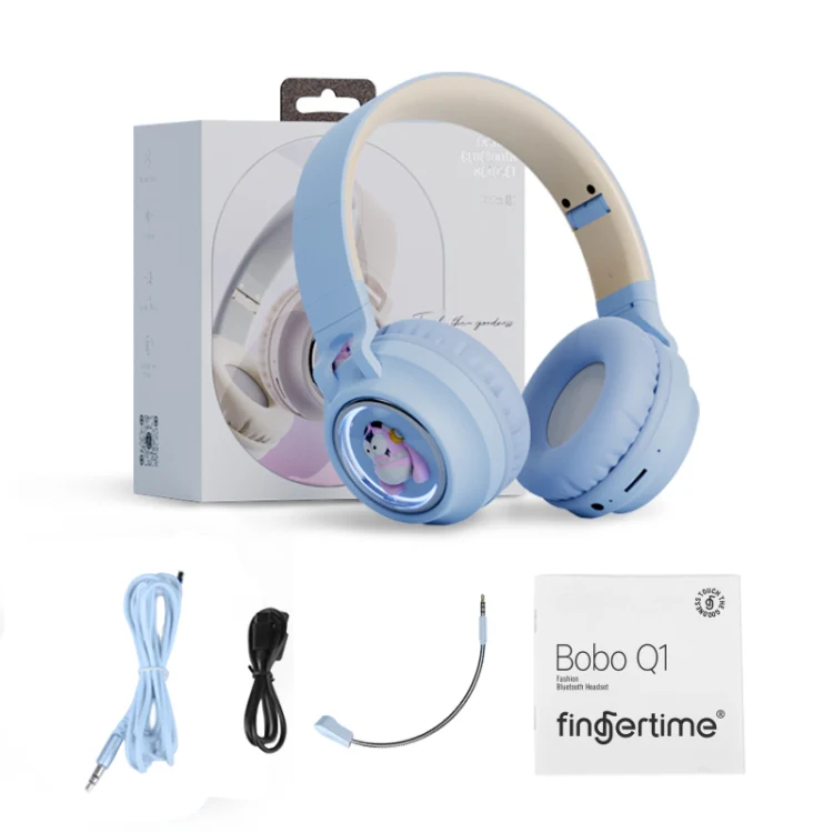 Q1 Headphones Monster Kids Over-Ear Bluetooth Earphones(Apricot) - Image 8