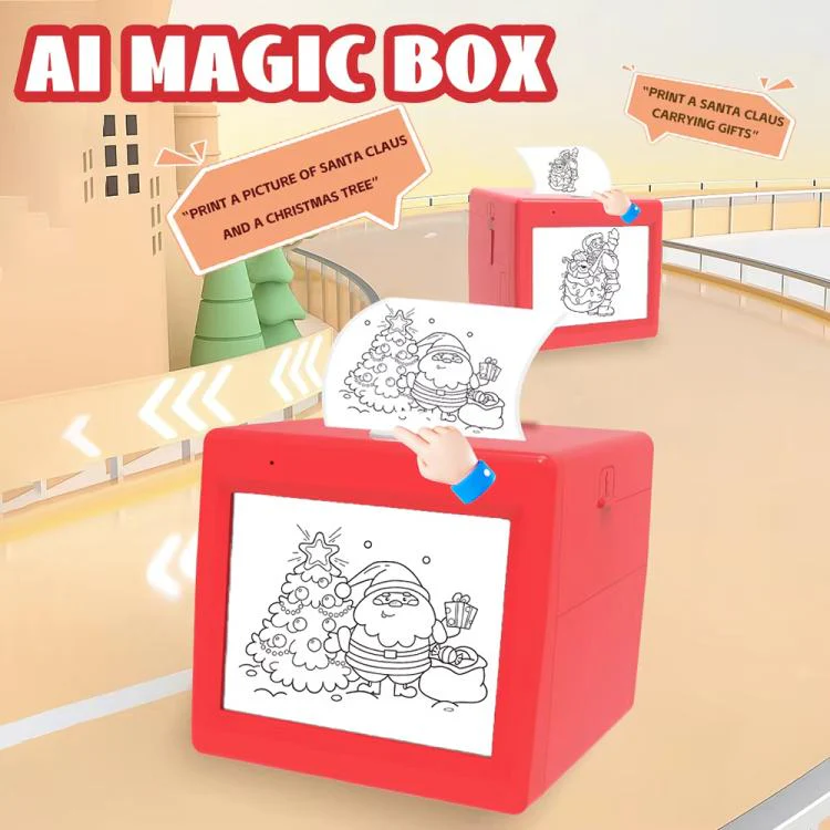 Q15 AI Mini Wireless Thermal Printer with 3.5-inch Screen & Voice-to-Image Function(Red) - Image 2