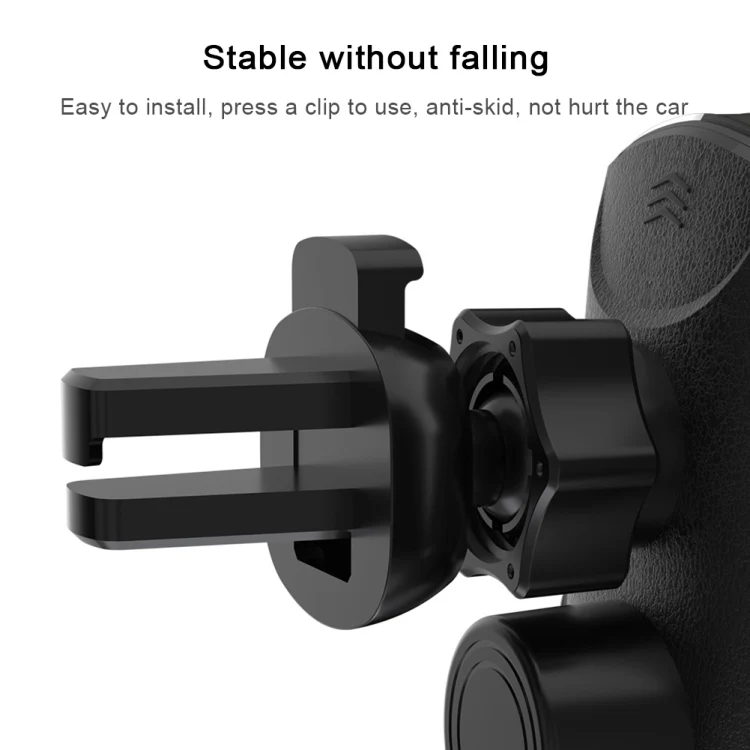 Q2 15W Universal Rotation Infrared Induction Magnetic Car Wireless Charging Mobile Phone Holder with Micro USB + 8 Pin + Type-C / USB-C Magnetic Connector(Silver) - Image 10