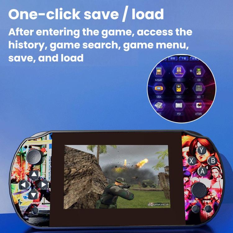 Q3 HD Large-Screen Retro Joystick Handheld Game Console, Color: Blue 32G - Image 6