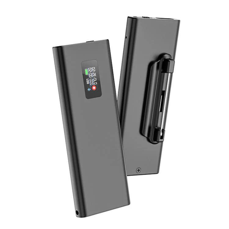 Q31P 0.42-inch Screen Pin-style Voice Recorder, Memory:64GB(Black)