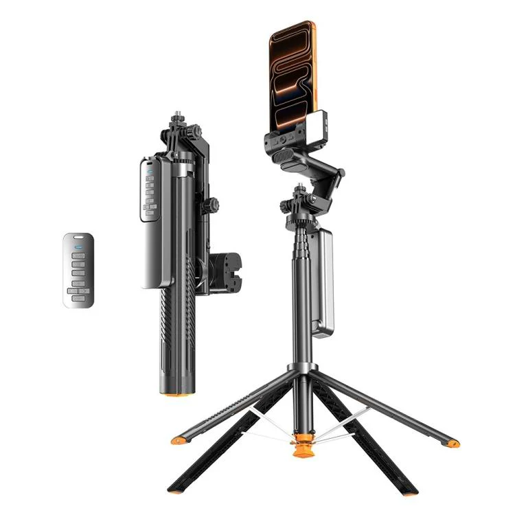 Q54 RGB Fill Light AI Gimbal Selfie Stick Face Tracking Magnetic Extendable Phone Tripod Stand
