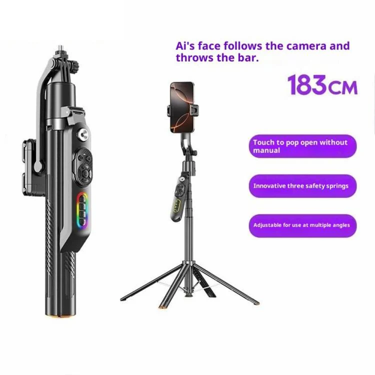 Q575TK Auto Pop-up Face Tracking Gesture Control Smart Gimbal Tripod AI Selfie Stick - Image 3