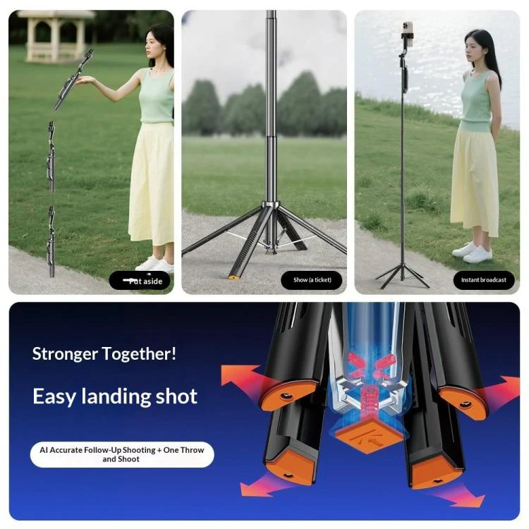Q575TK Auto Pop-up Face Tracking Gesture Control Smart Gimbal Tripod AI Selfie Stick - Image 8