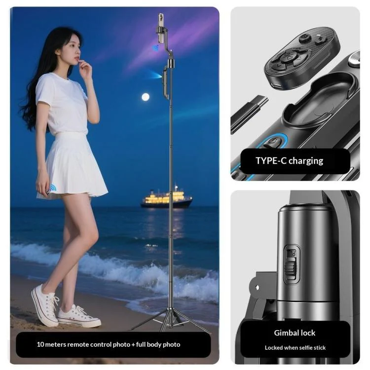 Q575TK Auto Pop-up Face Tracking Gesture Control Smart Gimbal Tripod AI Selfie Stick - Image 9