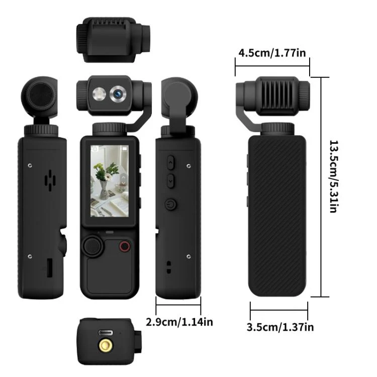 Q8 2 inch IPS Screen 4K Portable Multifunctional Camera(Black) - Image 11