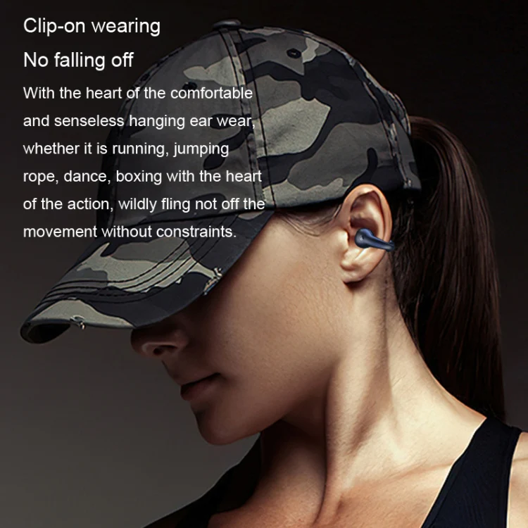 Q80 TWS Bluetooth 5.3 Wireless Earclip Bone Conduction Noise Reduction Bluetooth Headphone(Khaki) - Image 10
