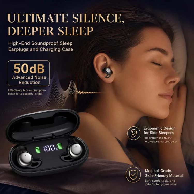 Q81 Noise Reduction Wireless Bluetooth Earphone with LED Digital Display(Purple) - Image 6