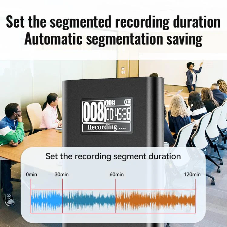 Q86 0.77-inch Screen Ultra-long Standby Smart Digital Voice Recorder, Memory:4GB(Black) - Image 7