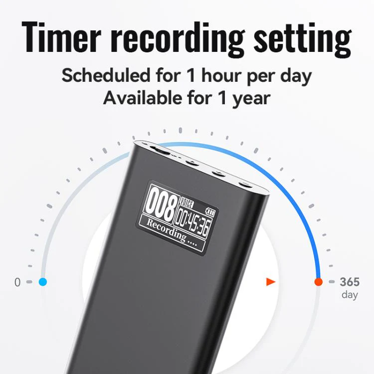 Q86 0.77-inch Screen Ultra-long Standby Smart Digital Voice Recorder, Memory:4GB(Black) - Image 9