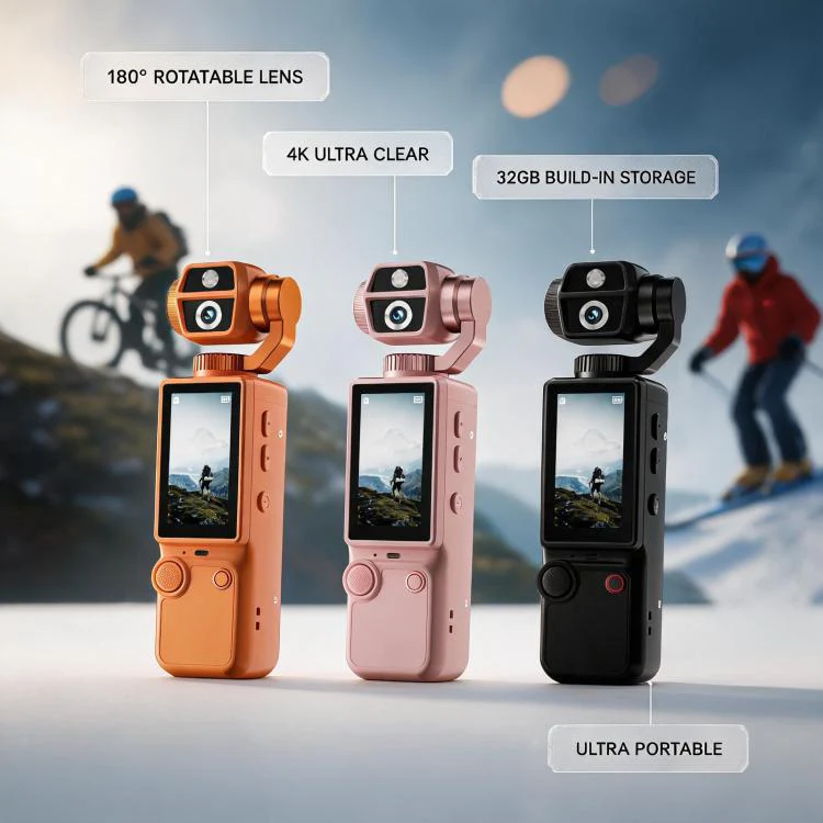 Q9 2 inch IPS Screen 4K UHD Sports Gimbal Camera(White) - Image 9