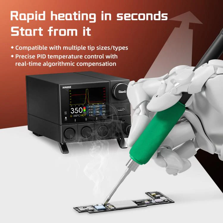 QIANLI H400 400W Smart Soldering Station with HX1 All-in-One Sleep Stand, Plug:EU Plug - Image 2