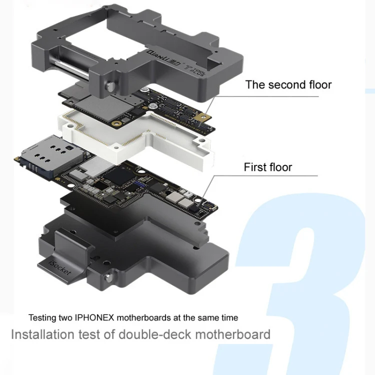 Qianli iSocket 3 In 1 Motherboard Layered Test Frame Upper Lower Layers Logic Board Function Fast Test Holder For iPhone X / XS / XS Max - Image 10
