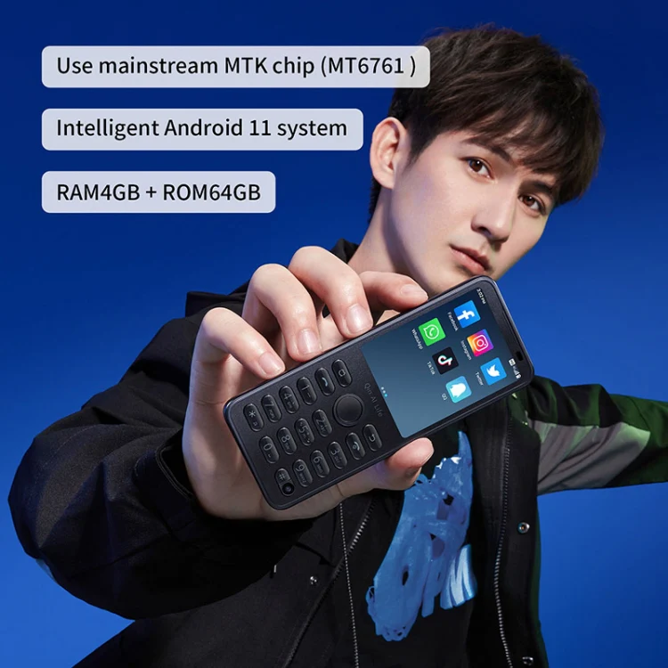 QIN F21 Pro, 3GB+32GB, 2.8 inch, Android 11 MTK6761 Quad-core up to 2.0GHz, 21 Keys, Network: 4G (Black) - Image 4
