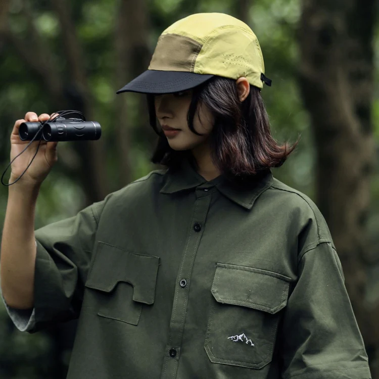 Quick-drying Stowable Baseball Cap Outdoor Cycling Foldable Contrasting Color Thin Hat(Black) - Image 6