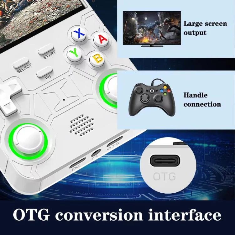 R36 Ultra 4-inch Open-Source Linux Handheld Game Console with Wi-Fi/MIFI Support Retro Portable Arcade 128G(White) - Image 7