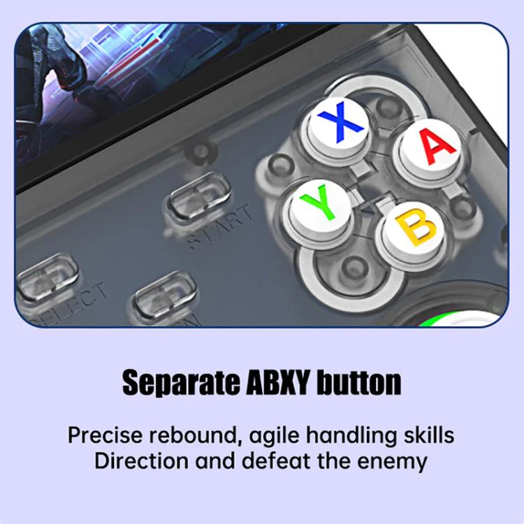 R36 Ultra X 4.5-inch IPS HD Handheld Retro Game Console Built-in 18,000+ Games, External TF card:32G(Purple) - Image 8