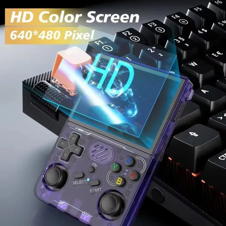 R36XX Dual-Band WiFi Handheld Game Console 3.5-Inch IPS HD Mipi Screen Open-Source Linux OS 128G(White) - Image 4