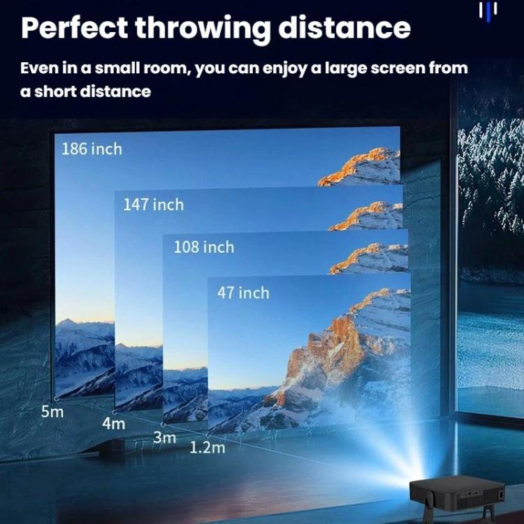 R6 Portable Ultra-Thin Projector HD 1080P Auto-Focus Mini Home Projector UK Plug - Image 8