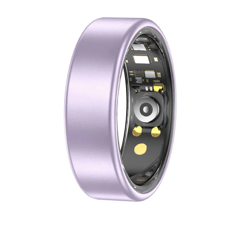 R88 Smart Ring Fitness Tracker, Supports Health Monitoring / Camera Control, Ring Size:Size 9(Purple)