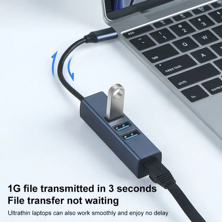 RDS 6307-4 USB-C / Type-C to USB3.0 + Triple USB2.0 4 in 1 HUB Adapter - Image 3