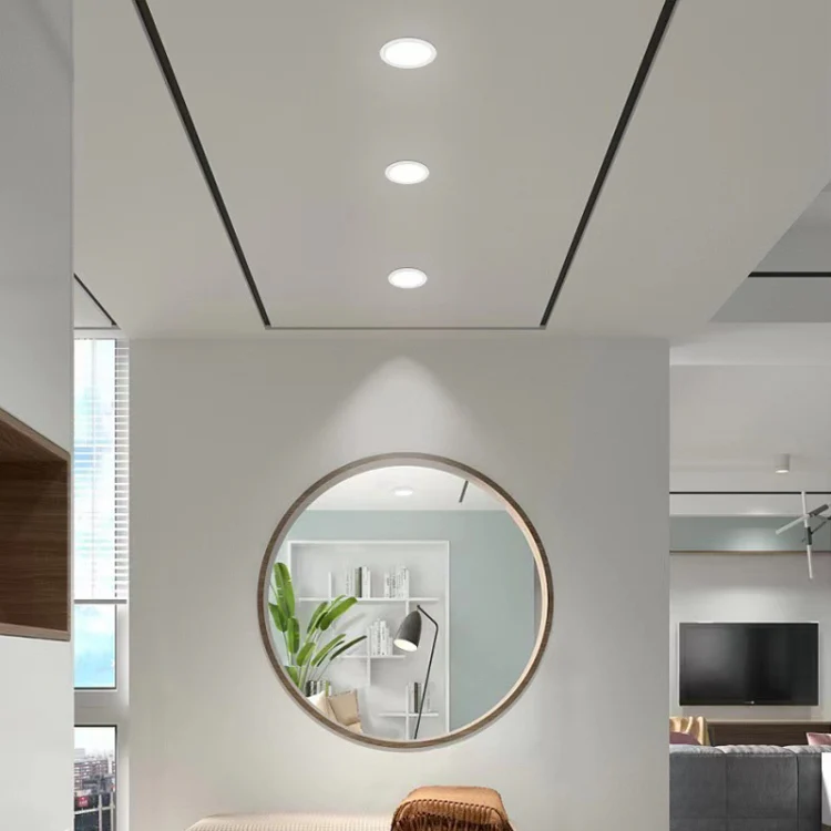 Recessed Concealed Ceiling Downlight Household Wide Voltage Thin Tube Panel Light, Model: 15W Round Opening 175mm(6000K White Light) - Image 11