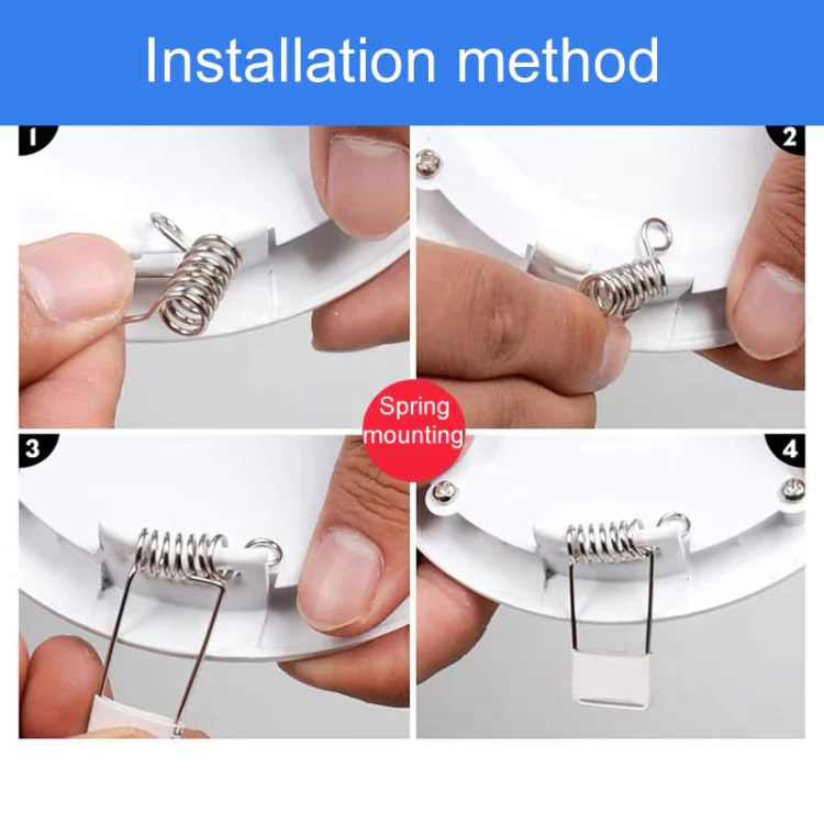 Recessed Concealed Ceiling Downlight Household Wide Voltage Thin Tube Panel Light, Model: 9W Round Opening 130mm(3000K Warm Light) - Image 10