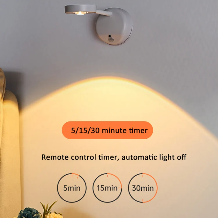 Rechargeable LED Motion Sensor Wireless Spotlight With Remote Control 2000mAH White - Image 5