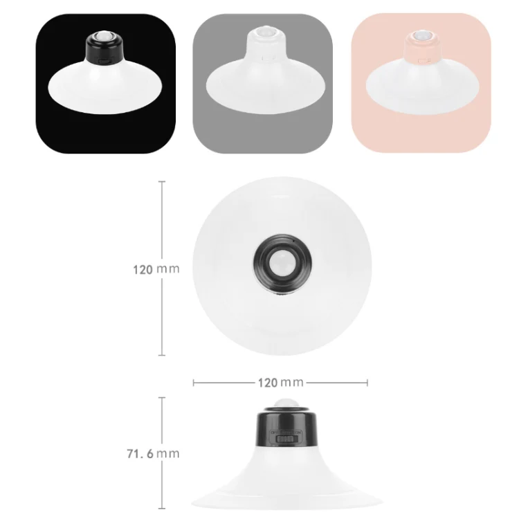 Rechargeable Suction Cup Type Human Body Infrared Sensor Smart LED Night Light(Pink) - Image 2