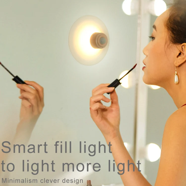 Rechargeable Suction Cup Type Human Body Infrared Sensor Smart LED Night Light(Pink) - Image 5
