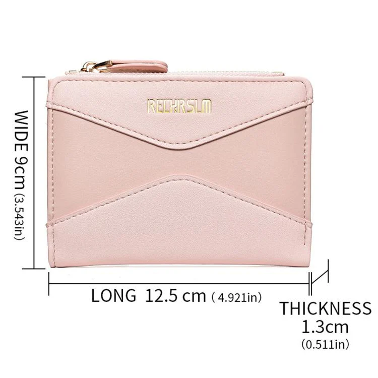 RECHRSLM 6614-2 Color Block Short Women Wallet Simple 2-Fold Student Card Holder(White) - Image 6